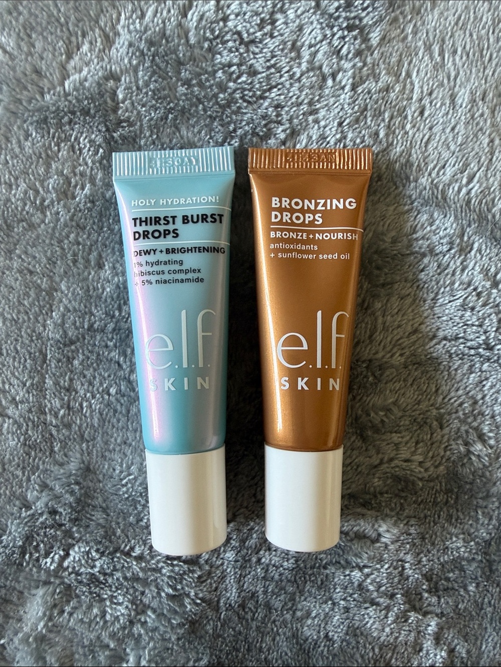 ELF Bronzing Drops & Thirst Burst Drops - Blue and Bronze
